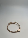Guldbelagt Glat Åbent Armbånd - Simpelt og Elegant