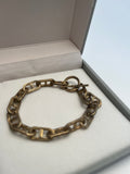 Vintage Guldbelagt Tyk Kæde Armbånd - Moderne og Klassisk