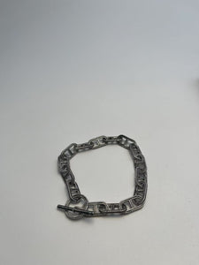 Vintage Sølvbelagt Tyk Kæde Armbånd - Moderne og Klassisk