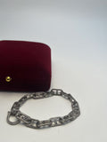 Vintage Sølvbelagt Tyk Kæde Armbånd - Moderne og Klassisk
