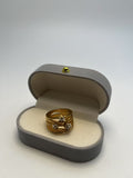 Guldbelagt Flerlags Hvid Sten Ring - Elegant og Moderne