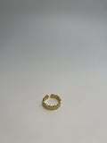 Guldbelagt Bølget Cirkel Ring - Simpelt og Elegant