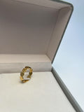 Guldbelagt Bølget Cirkel Ring - Simpelt og Elegant